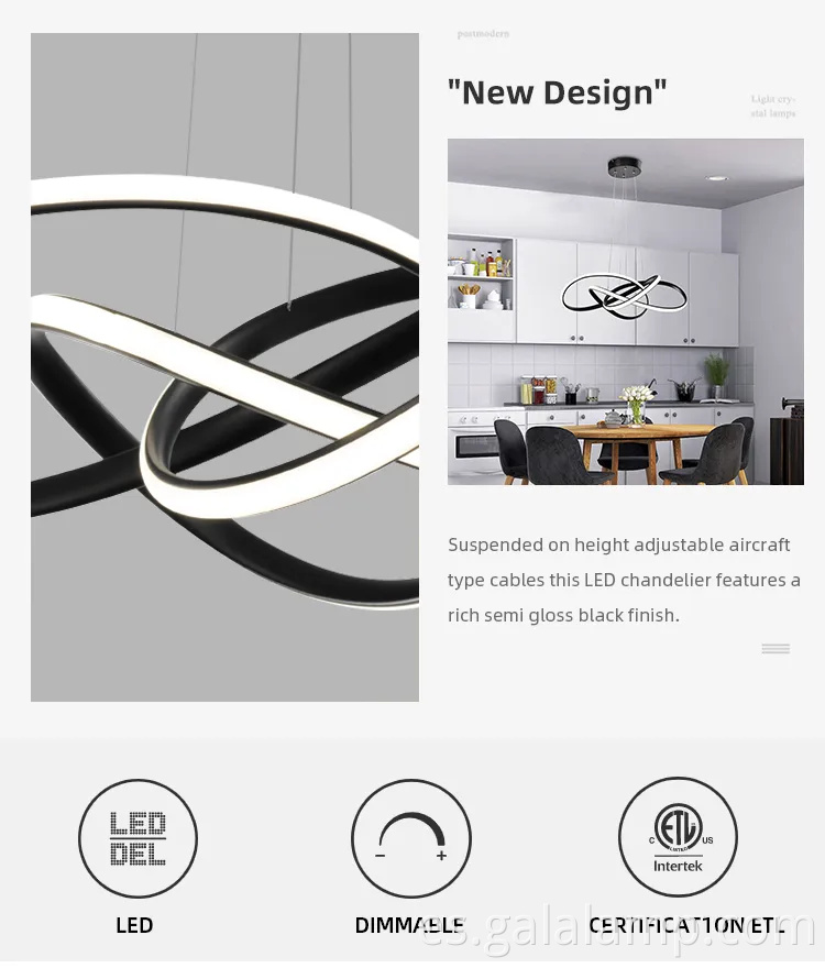 Lámpara lineal de acero negro elegante para salas de estar